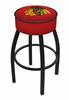  Chicago Blackhawks 25" Swivel Counter Stool with Black Wrinkle Finish   