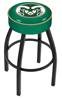  Colorado State 25" Swivel Counter Stool with Black Wrinkle Finish   