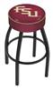  Florida State (Script) 25" Swivel Counter Stool with Black Wrinkle Finish   