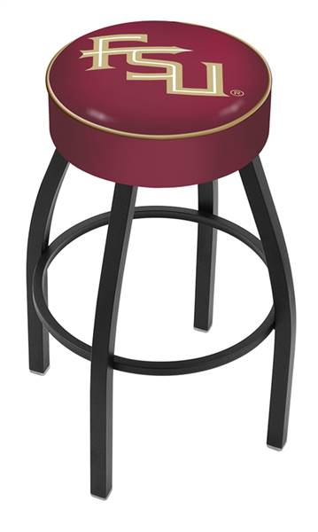  Florida State (Script) 25" Swivel Counter Stool with Black Wrinkle Finish   