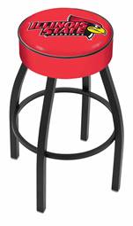  Illinois State 25" Swivel Counter Stool with Black Wrinkle Finish   