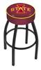  Iowa State 25" Swivel Counter Stool with Black Wrinkle Finish   