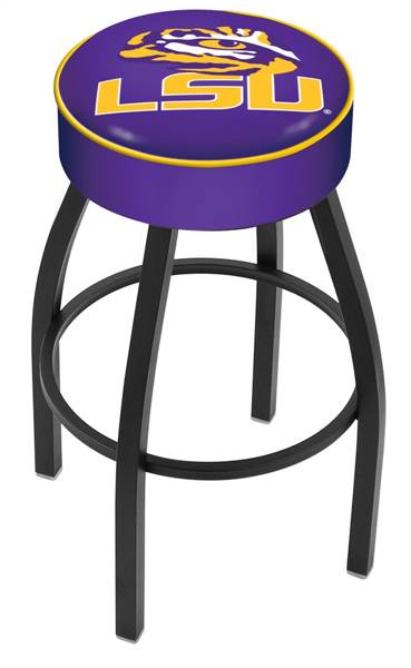  Louisiana State 25" Swivel Counter Stool with Black Wrinkle Finish   