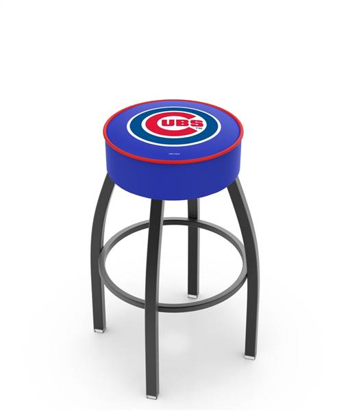  Chicago Cubs 25" Swivel Counter Stool with Black Wrinkle Finish   