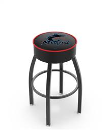  Miami Marlins 25" Swivel Counter Stool with Black Wrinkle Finish   