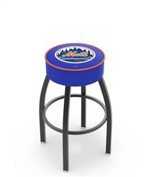  New York Mets 25" Swivel Counter Stool with Black Wrinkle Finish   