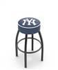  New York Yankees 25" Swivel Counter Stool with Black Wrinkle Finish   