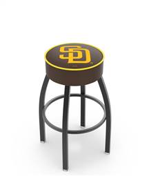  San Diego Padres 25" Swivel Counter Stool with Black Wrinkle Finish   