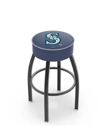  Seattle Mariners 25" Swivel Counter Stool with Black Wrinkle Finish   