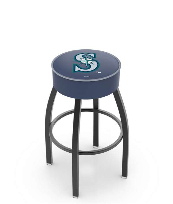  Seattle Mariners 25" Swivel Counter Stool with Black Wrinkle Finish   