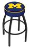 Michigan 25" Swivel Counter Stool with Black Wrinkle Finish   