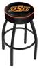  Oklahoma State 25" Swivel Counter Stool with Black Wrinkle Finish   