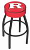  Rutgers 25" Swivel Counter Stool with Black Wrinkle Finish   