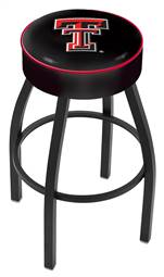  Texas Tech 25" Swivel Counter Stool with Black Wrinkle Finish   