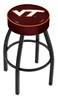  Virginia Tech 25" Swivel Counter Stool with Black Wrinkle Finish   