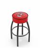  Wisconsin " Badger"  25" Swivel Counter Stool with Black Wrinkle Finish   