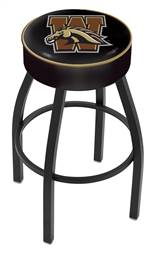  Western Michigan 25" Swivel Counter Stool with Black Wrinkle Finish   