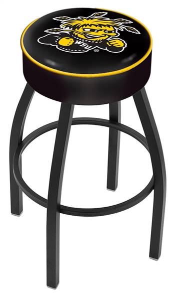  Wichita State 25" Swivel Counter Stool with Black Wrinkle Finish   