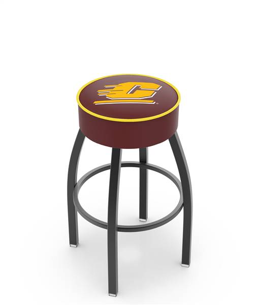  Central Michigan 30" Swivel Bar Stool with Black Wrinkle Finish   