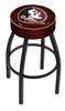  Florida State (Head) 30" Swivel Bar Stool with Black Wrinkle Finish   