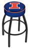  Illinois 30" Swivel Bar Stool with Black Wrinkle Finish   