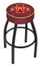  Iowa State 30" Swivel Bar Stool with Black Wrinkle Finish   