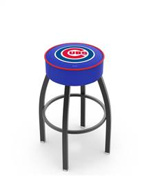  Chicago Cubs 30" Swivel Bar Stool with Black Wrinkle Finish   