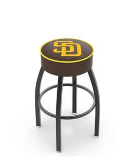  San Diego Padres 30" Swivel Bar Stool with Black Wrinkle Finish   