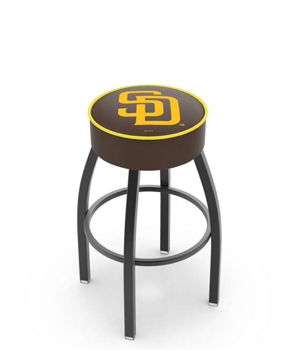  San Diego Padres 30" Swivel Bar Stool with Black Wrinkle Finish   