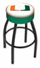  Miami (FL) 30" Swivel Bar Stool with Black Wrinkle Finish   