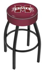  Mississippi State 30" Swivel Bar Stool with Black Wrinkle Finish   