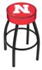  Nebraska 30" Swivel Bar Stool with Black Wrinkle Finish   