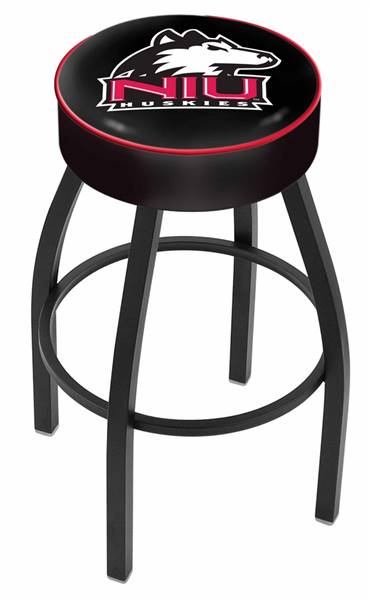  Northern Illinois 30" Swivel Bar Stool with Black Wrinkle Finish   