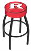  Rutgers 30" Swivel Bar Stool with Black Wrinkle Finish   