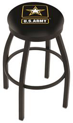  U.S. Army 25" Swivel Counter Stool with Black Wrinkle Finish  