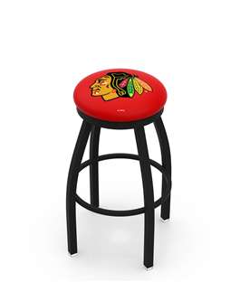  L8B2B Chicago Blackhawks 25" Swivel Counter Stool with Black Wrinkle Finish  