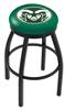  Colorado State 25" Swivel Counter Stool with Black Wrinkle Finish  