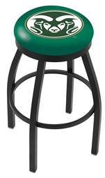  Colorado State 25" Swivel Counter Stool with Black Wrinkle Finish  