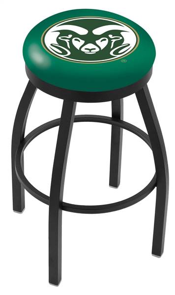  Colorado State 25" Swivel Counter Stool with Black Wrinkle Finish  