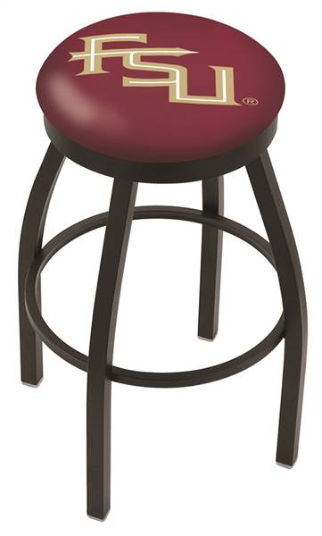  Florida State (Script) 25" Swivel Counter Stool with Black Wrinkle Finish  