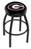  Georgia "G" 25" Swivel Counter Stool with Black Wrinkle Finish  