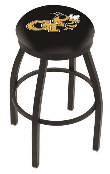  Georgia Tech 25" Swivel Counter Stool with Black Wrinkle Finish  