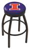  Illinois 25" Swivel Counter Stool with Black Wrinkle Finish  