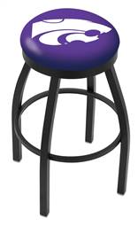  Kansas State 25" Swivel Counter Stool with Black Wrinkle Finish  