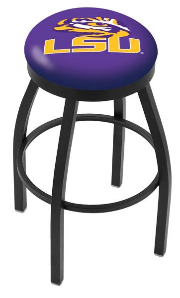  Louisiana State 25" Swivel Counter Stool with Black Wrinkle Finish  