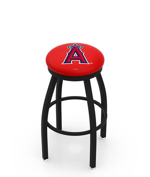  Los Angeles Angels 25" Swivel Counter Stool with Black Wrinkle Finish  
