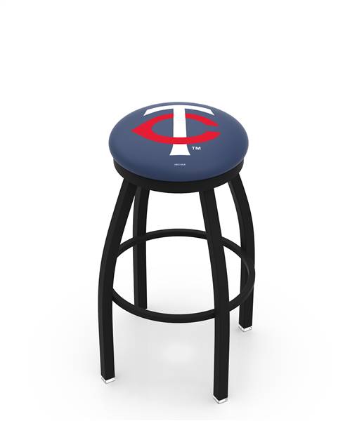  Minnesota Twins 25" Swivel Counter Stool with Black Wrinkle Finish  