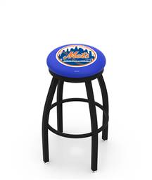  New York Mets 25" Swivel Counter Stool with Black Wrinkle Finish  