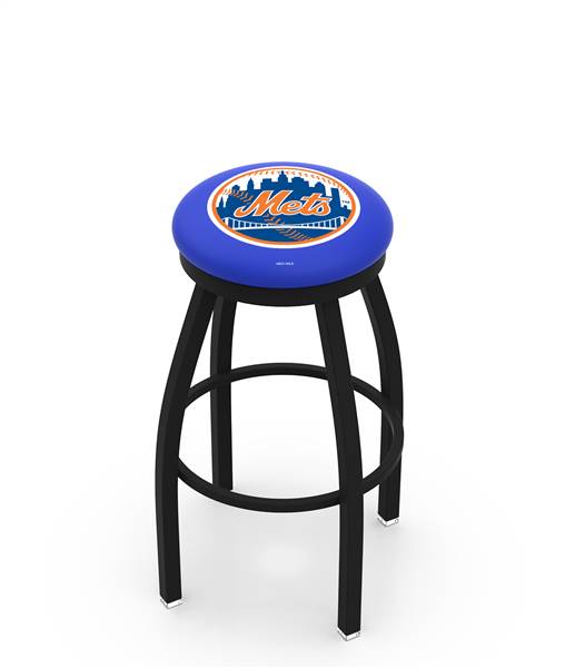  New York Mets 25" Swivel Counter Stool with Black Wrinkle Finish  