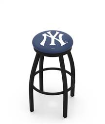  New York Yankees 25" Swivel Counter Stool with Black Wrinkle Finish  